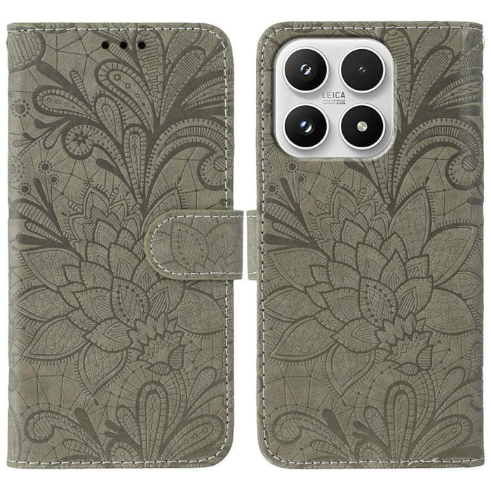 Funda para teléfono de cuero con tapa y estampado de flores de encaje, For Xiaomi 17 Pro, For Xiaomi 17, For Xiaomi 15T Pro 5G, For Xiaomi 15T 5G, For Xiaomi Poco F7 Ultra / Redmi K80 Pro, For Xiaomi Poco F7 Pro / Redmi K80                             ...