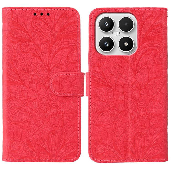 Funda para teléfono de cuero con tapa y estampado de flores de encaje, For Xiaomi 17 Pro, For Xiaomi 17, For Xiaomi 15T Pro 5G, For Xiaomi 15T 5G, For Xiaomi Poco F7 Ultra / Redmi K80 Pro, For Xiaomi Poco F7 Pro / Redmi K80                             ...