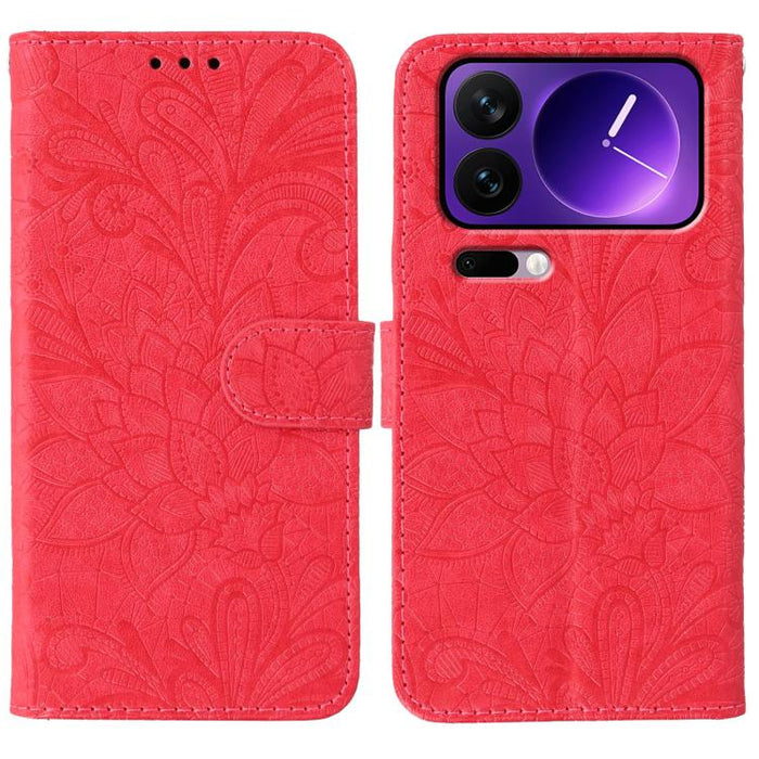 Funda para teléfono de cuero con tapa y estampado de flores de encaje, For Xiaomi 17 Pro, For Xiaomi 17, For Xiaomi 15T Pro 5G, For Xiaomi 15T 5G, For Xiaomi Poco F7 Ultra / Redmi K80 Pro, For Xiaomi Poco F7 Pro / Redmi K80                             ...