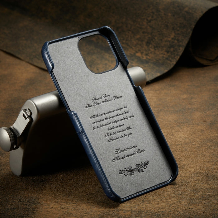 Funda de cuero PU con textura de cera de aceite retro Fierre Shann con ranuras para tarjetas, For iPhone 12 Pro Max, For iPhone 12 / 12 Pro, For iPhone 12 mini
