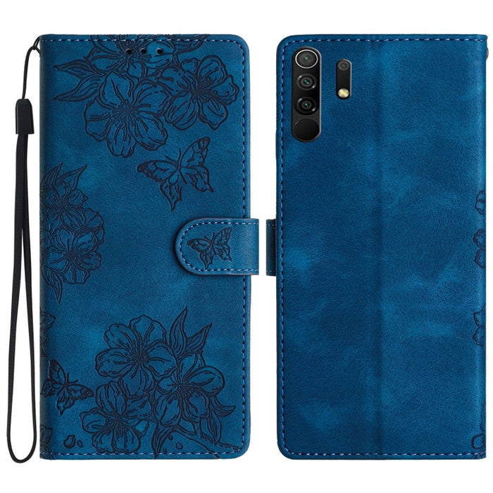 Funda para teléfono de PU con relieve de piel de mariposa y diseño de flor de cerezo, For Xiaomi Redmi 10, For Xiaomi Redmi Note 10 5G, For Xiaomi Redmi Note 10S, For Xiaomi Redmi Note 10 Pro Max, For Xiaomi Redmi Note 10 Pro, For Xiaomi Redmi Note 10 ...