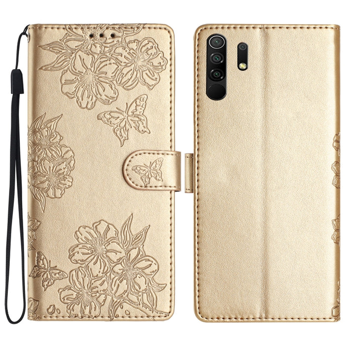 Funda para teléfono de PU con relieve de piel de mariposa y diseño de flor de cerezo, For Xiaomi Redmi 10, For Xiaomi Redmi Note 10 5G, For Xiaomi Redmi Note 10S, For Xiaomi Redmi Note 10 Pro Max, For Xiaomi Redmi Note 10 Pro, For Xiaomi Redmi Note 10 ...
