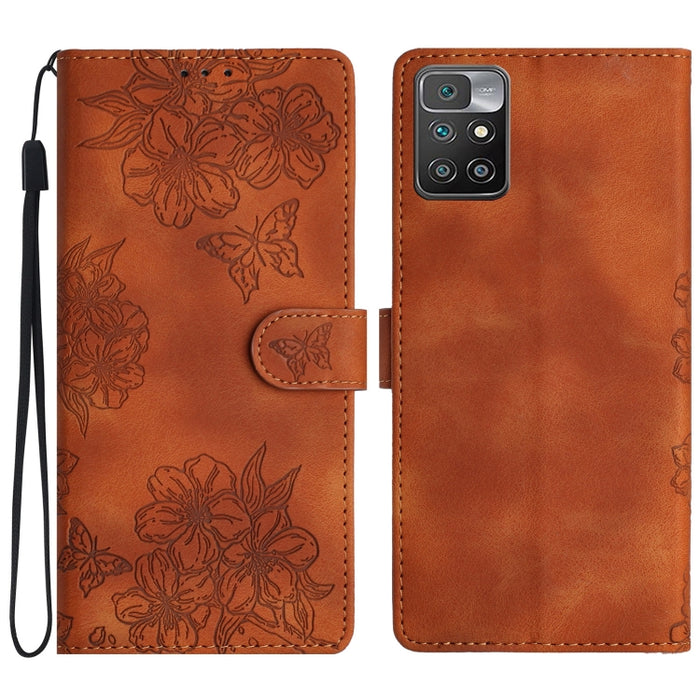 Funda para teléfono de PU con relieve de piel de mariposa y diseño de flor de cerezo, For Xiaomi Redmi 13C 4G Global, For Xiaomi Redmi 12, For Xiaomi Redmi Note 12S, For Xiaomi Redmi Note 12 Global, For Xiaomi Redmi Note 12 Pro Global, For Xiaomi Redmi...