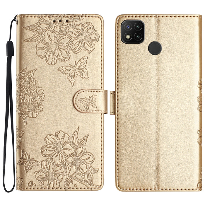 Funda para teléfono de PU con relieve de piel de mariposa y diseño de flor de cerezo, For Xiaomi Redmi 13C 4G Global, For Xiaomi Redmi 12, For Xiaomi Redmi Note 12S, For Xiaomi Redmi Note 12 Global, For Xiaomi Redmi Note 12 Pro Global, For Xiaomi Redmi...