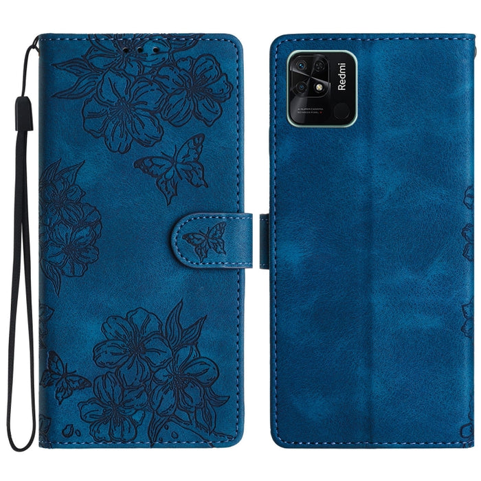 Funda para teléfono de PU con relieve de piel de mariposa y diseño de flor de cerezo, For Xiaomi Redmi 13C 4G Global, For Xiaomi Redmi 12, For Xiaomi Redmi Note 12S, For Xiaomi Redmi Note 12 Global, For Xiaomi Redmi Note 12 Pro Global, For Xiaomi Redmi...