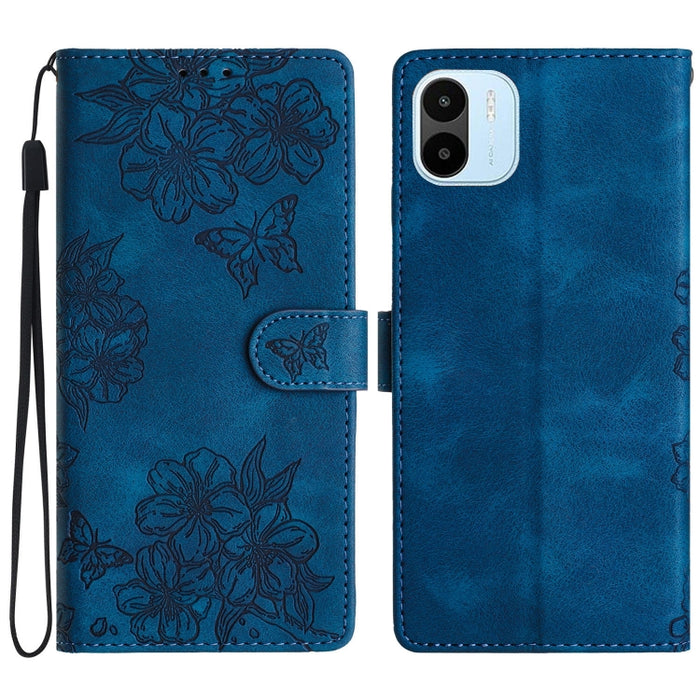 Funda para teléfono de PU con relieve de piel de mariposa y diseño de flor de cerezo, For Xiaomi Redmi 13C 4G Global, For Xiaomi Redmi 12, For Xiaomi Redmi Note 12S, For Xiaomi Redmi Note 12 Global, For Xiaomi Redmi Note 12 Pro Global, For Xiaomi Redmi...