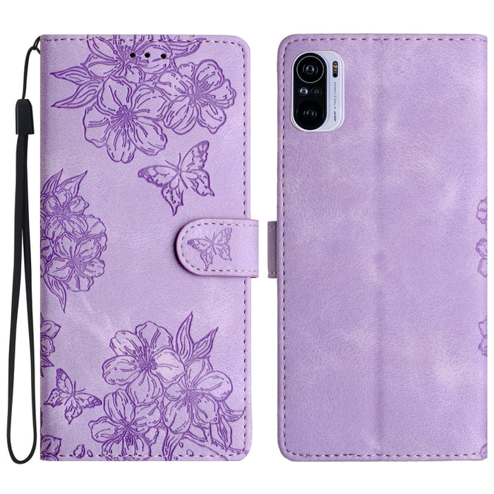 Funda para teléfono de PU con relieve de piel de mariposa y diseño de flor de cerezo, For Xiaomi Redmi 10, For Xiaomi Redmi Note 10 5G, For Xiaomi Redmi Note 10S, For Xiaomi Redmi Note 10 Pro Max, For Xiaomi Redmi Note 10 Pro, For Xiaomi Redmi Note 10 ...