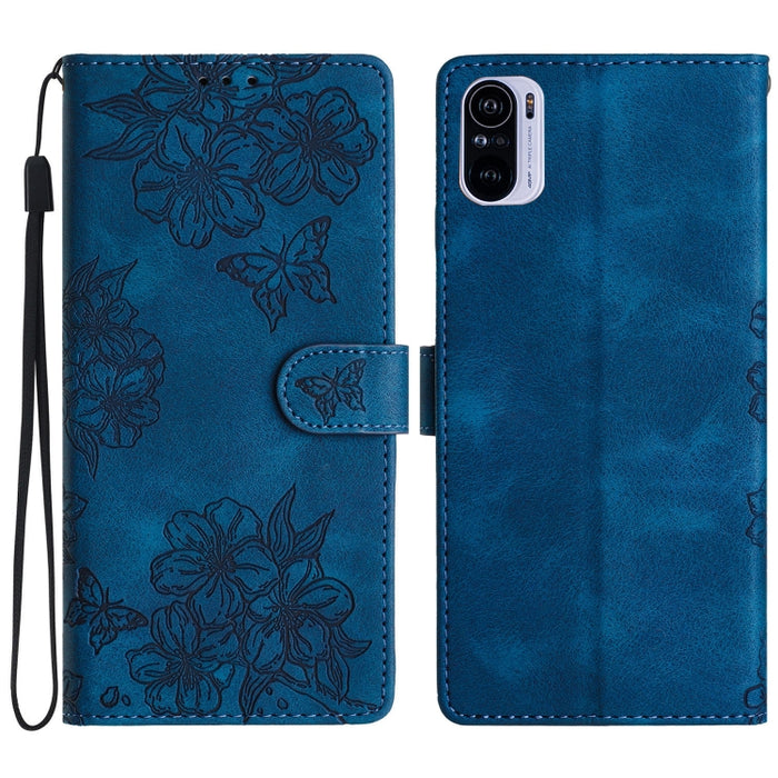 Funda para teléfono de PU con relieve de piel de mariposa y diseño de flor de cerezo, For Xiaomi Redmi 10, For Xiaomi Redmi Note 10 5G, For Xiaomi Redmi Note 10S, For Xiaomi Redmi Note 10 Pro Max, For Xiaomi Redmi Note 10 Pro, For Xiaomi Redmi Note 10 ...