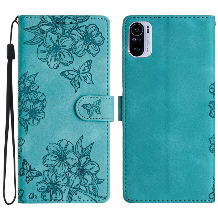 Funda para teléfono de PU con relieve de piel de mariposa y diseño de flor de cerezo, For Xiaomi Redmi 10, For Xiaomi Redmi Note 10 5G, For Xiaomi Redmi Note 10S, For Xiaomi Redmi Note 10 Pro Max, For Xiaomi Redmi Note 10 Pro, For Xiaomi Redmi Note 10 ...