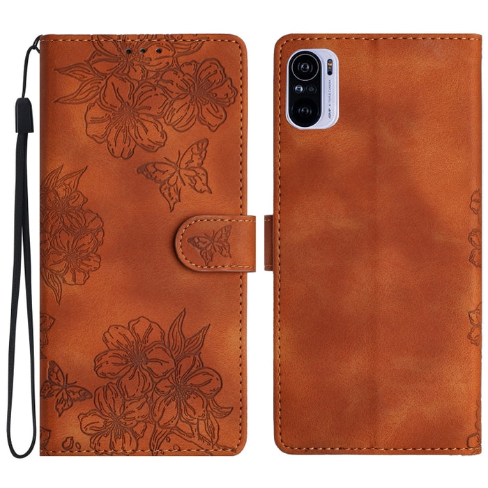 Funda para teléfono de PU con relieve de piel de mariposa y diseño de flor de cerezo, For Xiaomi Redmi 10, For Xiaomi Redmi Note 10 5G, For Xiaomi Redmi Note 10S, For Xiaomi Redmi Note 10 Pro Max, For Xiaomi Redmi Note 10 Pro, For Xiaomi Redmi Note 10 ...