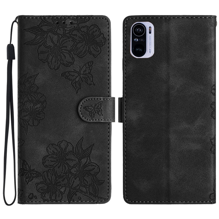 Funda para teléfono de PU con relieve de piel de mariposa y diseño de flor de cerezo, For Xiaomi Redmi 10, For Xiaomi Redmi Note 10 5G, For Xiaomi Redmi Note 10S, For Xiaomi Redmi Note 10 Pro Max, For Xiaomi Redmi Note 10 Pro, For Xiaomi Redmi Note 10 ...
