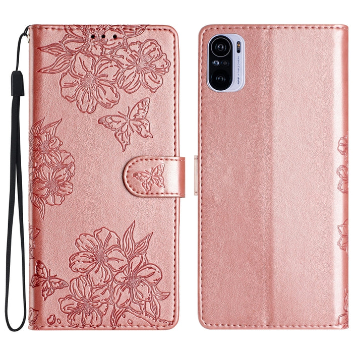 Funda para teléfono de PU con relieve de piel de mariposa y diseño de flor de cerezo, For Xiaomi Redmi 10, For Xiaomi Redmi Note 10 5G, For Xiaomi Redmi Note 10S, For Xiaomi Redmi Note 10 Pro Max, For Xiaomi Redmi Note 10 Pro, For Xiaomi Redmi Note 10 ...