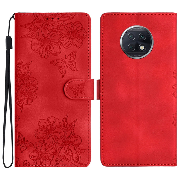 Funda para teléfono de PU con relieve de piel de mariposa y diseño de flor de cerezo, For Xiaomi Redmi 10, For Xiaomi Redmi Note 10 5G, For Xiaomi Redmi Note 10S, For Xiaomi Redmi Note 10 Pro Max, For Xiaomi Redmi Note 10 Pro, For Xiaomi Redmi Note 10 ...