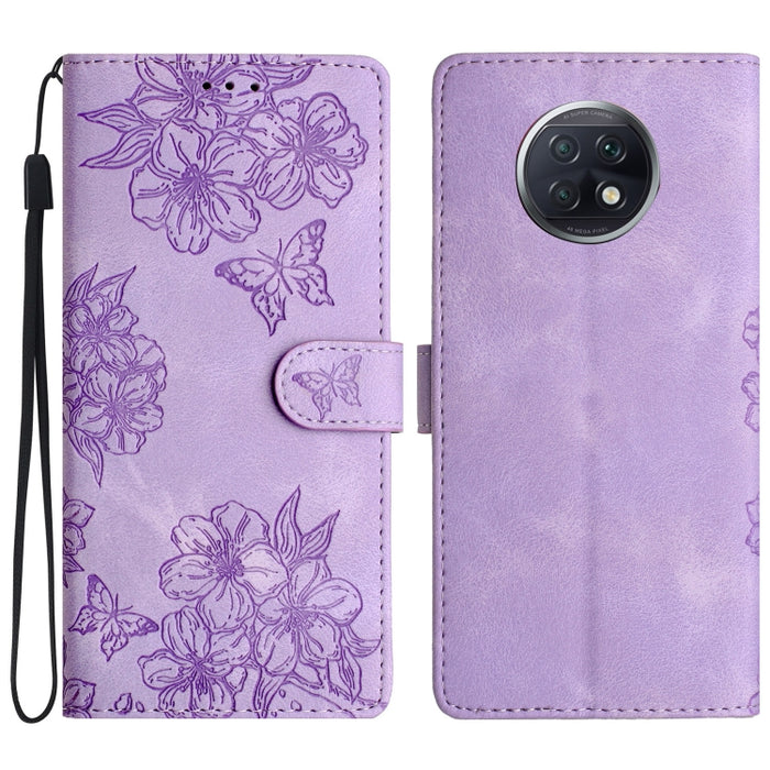 Funda para teléfono de PU con relieve de piel de mariposa y diseño de flor de cerezo, For Xiaomi Redmi 10, For Xiaomi Redmi Note 10 5G, For Xiaomi Redmi Note 10S, For Xiaomi Redmi Note 10 Pro Max, For Xiaomi Redmi Note 10 Pro, For Xiaomi Redmi Note 10 ...