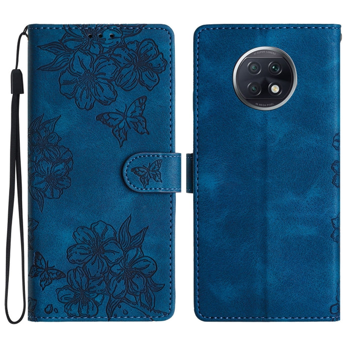 Funda para teléfono de PU con relieve de piel de mariposa y diseño de flor de cerezo, For Xiaomi Redmi 10, For Xiaomi Redmi Note 10 5G, For Xiaomi Redmi Note 10S, For Xiaomi Redmi Note 10 Pro Max, For Xiaomi Redmi Note 10 Pro, For Xiaomi Redmi Note 10 ...