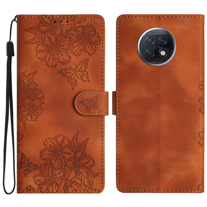 Funda para teléfono de PU con relieve de piel de mariposa y diseño de flor de cerezo, For Xiaomi Redmi 10, For Xiaomi Redmi Note 10 5G, For Xiaomi Redmi Note 10S, For Xiaomi Redmi Note 10 Pro Max, For Xiaomi Redmi Note 10 Pro, For Xiaomi Redmi Note 10 ...