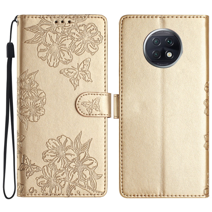 Funda para teléfono de PU con relieve de piel de mariposa y diseño de flor de cerezo, For Xiaomi Redmi 10, For Xiaomi Redmi Note 10 5G, For Xiaomi Redmi Note 10S, For Xiaomi Redmi Note 10 Pro Max, For Xiaomi Redmi Note 10 Pro, For Xiaomi Redmi Note 10 ...