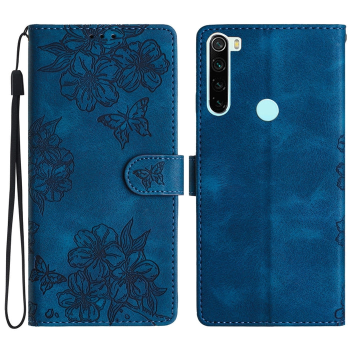 Funda para teléfono de PU con relieve de piel de mariposa y diseño de flor de cerezo, For Xiaomi Redmi 10, For Xiaomi Redmi Note 10 5G, For Xiaomi Redmi Note 10S, For Xiaomi Redmi Note 10 Pro Max, For Xiaomi Redmi Note 10 Pro, For Xiaomi Redmi Note 10 ...