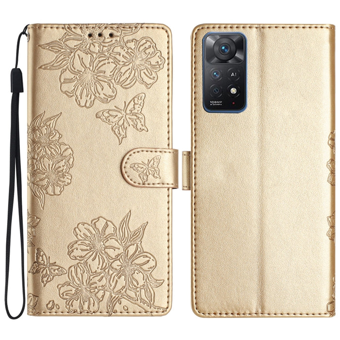 Funda para teléfono de PU con relieve de piel de mariposa y diseño de flor de cerezo, For Xiaomi Redmi 13C 4G Global, For Xiaomi Redmi 12, For Xiaomi Redmi Note 12S, For Xiaomi Redmi Note 12 Global, For Xiaomi Redmi Note 12 Pro Global, For Xiaomi Redmi...