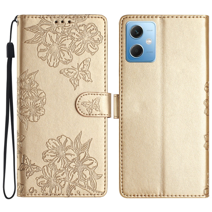 Funda para teléfono de PU con relieve de piel de mariposa y diseño de flor de cerezo, For Xiaomi Redmi 13C 4G Global, For Xiaomi Redmi 12, For Xiaomi Redmi Note 12S, For Xiaomi Redmi Note 12 Global, For Xiaomi Redmi Note 12 Pro Global, For Xiaomi Redmi...