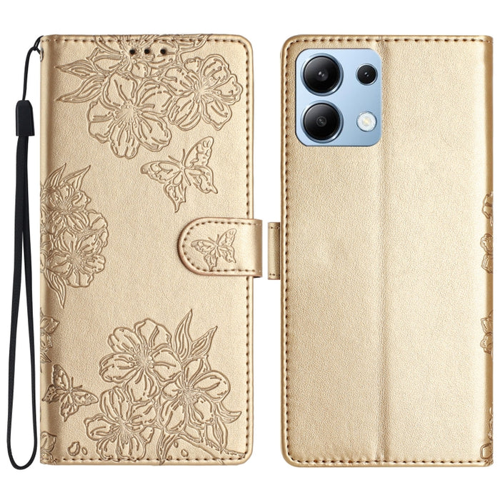 Funda para teléfono de PU con relieve de piel de mariposa y diseño de flor de cerezo, For Redmi K90 Pro Max/Poco F8 Ultra, For Redmi K90/Poco F8 Pro, For Redmi 15C 5G/4G EU 173mm/Poco C85 5G, For Redmi 15 5G / 4G EU 171mm                               ...