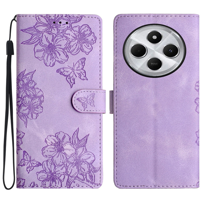 Funda para teléfono de PU con relieve de piel de mariposa y diseño de flor de cerezo, For Redmi K90 Pro Max/Poco F8 Ultra, For Redmi K90/Poco F8 Pro, For Redmi 15C 5G/4G EU 173mm/Poco C85 5G, For Redmi 15 5G / 4G EU 171mm                               ...