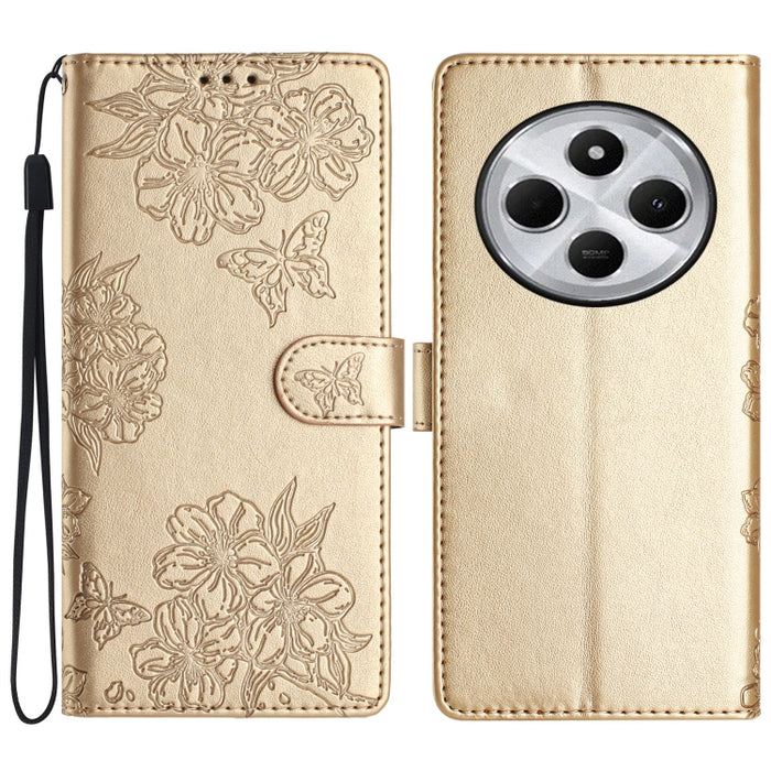 Funda para teléfono de PU con relieve de piel de mariposa y diseño de flor de cerezo, For Redmi K90 Pro Max/Poco F8 Ultra, For Redmi K90/Poco F8 Pro, For Redmi 15C 5G/4G EU 173mm/Poco C85 5G, For Redmi 15 5G / 4G EU 171mm                               ...