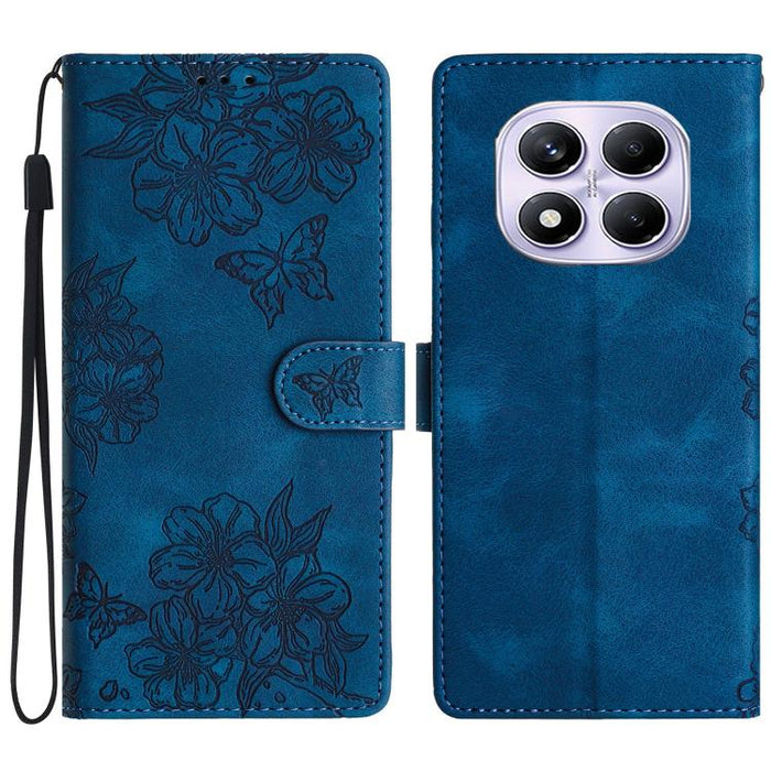 Funda para teléfono de PU con relieve de piel de mariposa y diseño de flor de cerezo, For Redmi K90 Pro Max/Poco F8 Ultra, For Redmi K90/Poco F8 Pro, For Redmi 15C 5G/4G EU 173mm/Poco C85 5G, For Redmi 15 5G / 4G EU 171mm                               ...