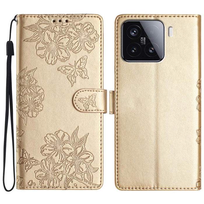 Funda para teléfono de PU con relieve de piel de mariposa y diseño de flor de cerezo, For Redmi K90 Pro Max/Poco F8 Ultra, For Redmi K90/Poco F8 Pro, For Redmi 15C 5G/4G EU 173mm/Poco C85 5G, For Redmi 15 5G / 4G EU 171mm                               ...
