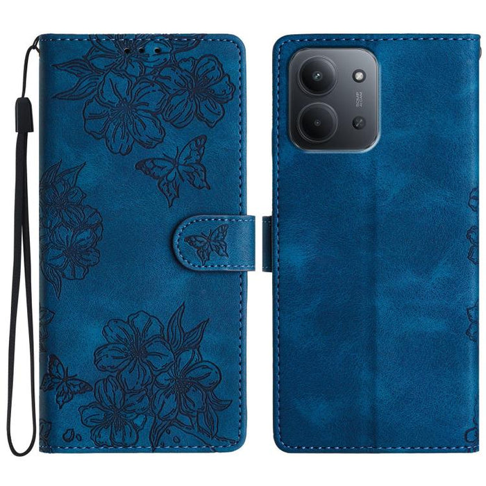 Funda para teléfono de PU con relieve de piel de mariposa y diseño de flor de cerezo, For Redmi K90 Pro Max/Poco F8 Ultra, For Redmi K90/Poco F8 Pro, For Redmi 15C 5G/4G EU 173mm/Poco C85 5G, For Redmi 15 5G / 4G EU 171mm                               ...