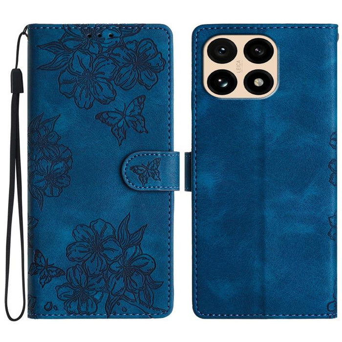 Funda para teléfono de PU con relieve de piel de mariposa y diseño de flor de cerezo, For Redmi K90 Pro Max/Poco F8 Ultra, For Redmi K90/Poco F8 Pro, For Redmi 15C 5G/4G EU 173mm/Poco C85 5G, For Redmi 15 5G / 4G EU 171mm                               ...
