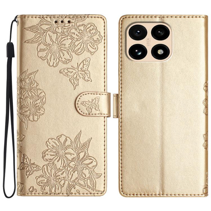 Funda para teléfono de PU con relieve de piel de mariposa y diseño de flor de cerezo, For Redmi K90 Pro Max/Poco F8 Ultra, For Redmi K90/Poco F8 Pro, For Redmi 15C 5G/4G EU 173mm/Poco C85 5G, For Redmi 15 5G / 4G EU 171mm                               ...