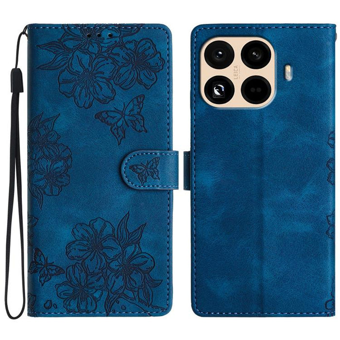 Funda para teléfono de PU con relieve de piel de mariposa y diseño de flor de cerezo, For Redmi K90 Pro Max/Poco F8 Ultra, For Redmi K90/Poco F8 Pro, For Redmi 15C 5G/4G EU 173mm/Poco C85 5G, For Redmi 15 5G / 4G EU 171mm                               ...