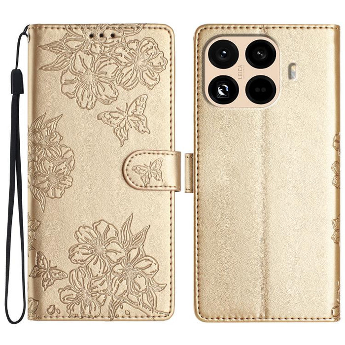 Funda para teléfono de PU con relieve de piel de mariposa y diseño de flor de cerezo, For Redmi K90 Pro Max/Poco F8 Ultra, For Redmi K90/Poco F8 Pro, For Redmi 15C 5G/4G EU 173mm/Poco C85 5G, For Redmi 15 5G / 4G EU 171mm                               ...