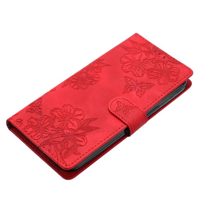 Funda para teléfono de PU con relieve de piel de mariposa y diseño de flor de cerezo, For Redmi K90 Pro Max/Poco F8 Ultra, For Redmi K90/Poco F8 Pro, For Redmi 15C 5G/4G EU 173mm/Poco C85 5G, For Redmi 15 5G / 4G EU 171mm                               ...