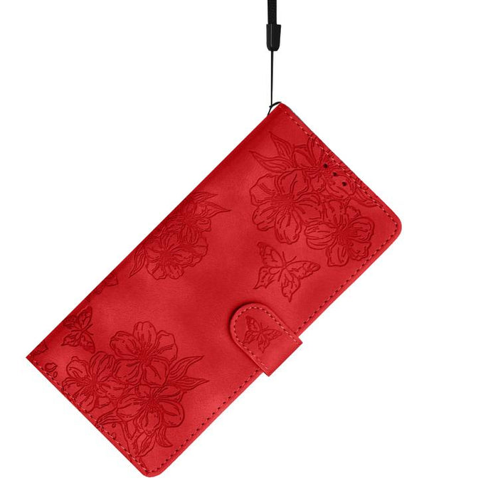 Funda para teléfono de PU con relieve de piel de mariposa y diseño de flor de cerezo, For Redmi K90 Pro Max/Poco F8 Ultra, For Redmi K90/Poco F8 Pro, For Redmi 15C 5G/4G EU 173mm/Poco C85 5G, For Redmi 15 5G / 4G EU 171mm                               ...