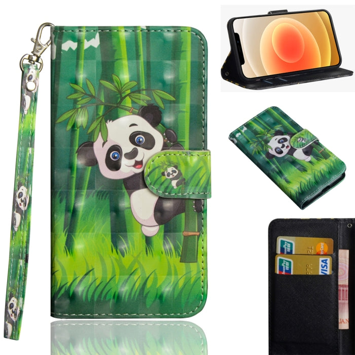 Patrón de pintura 3D Flip horizontal TPU + Funda de cuero PU con soporte y ranuras para tarjetas y billetera, For iPhone 12 mini, For iPhone 12 / 12 Pro, For iPhone 12 Pro Max, For Xiaomi Redmi 9, For Xiaomi Redmi 9A, For Xiaomi Redmi 9C               ...