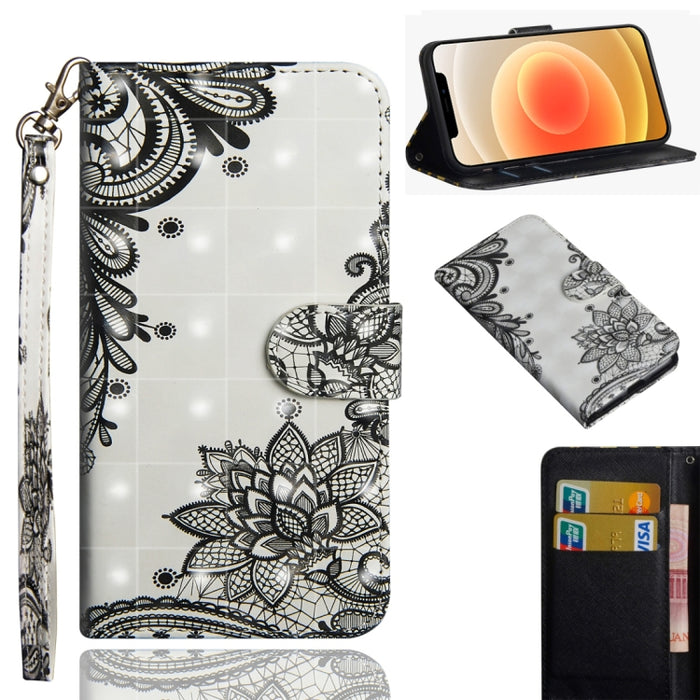 Patrón de pintura 3D Flip horizontal TPU + Funda de cuero PU con soporte y ranuras para tarjetas y billetera, For iPhone 12 mini, For iPhone 12 / 12 Pro, For iPhone 12 Pro Max, For Xiaomi Redmi 9, For Xiaomi Redmi 9A, For Xiaomi Redmi 9C               ...