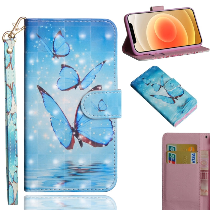 Patrón de pintura 3D Flip horizontal TPU + Funda de cuero PU con soporte y ranuras para tarjetas y billetera, For iPhone 12 mini, For iPhone 12 / 12 Pro, For iPhone 12 Pro Max, For Xiaomi Redmi 9, For Xiaomi Redmi 9A, For Xiaomi Redmi 9C               ...
