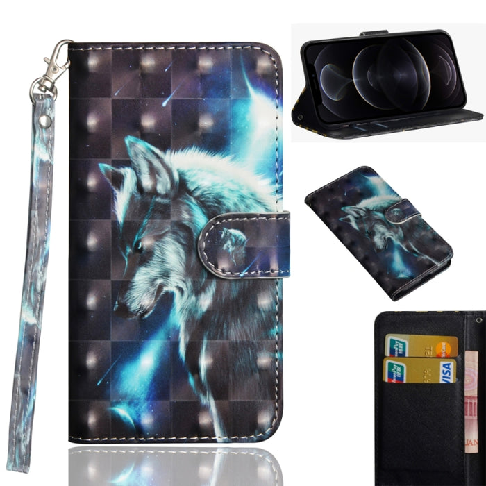 Patrón de pintura 3D Flip horizontal TPU + Funda de cuero PU con soporte y ranuras para tarjetas y billetera, For iPhone 12 mini, For iPhone 12 / 12 Pro, For iPhone 12 Pro Max, For Xiaomi Redmi 9, For Xiaomi Redmi 9A, For Xiaomi Redmi 9C               ...