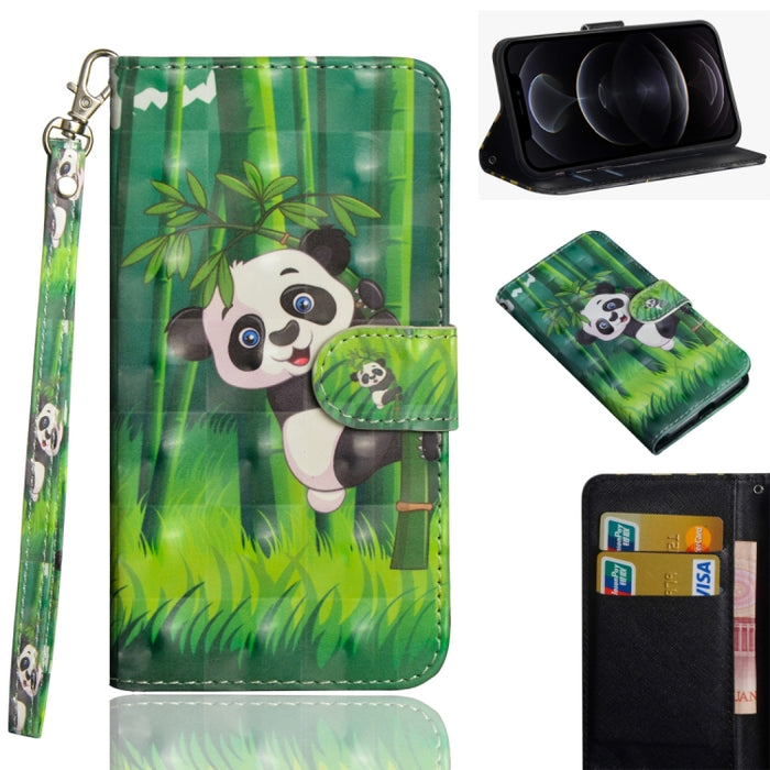 Patrón de pintura 3D Flip horizontal TPU + Funda de cuero PU con soporte y ranuras para tarjetas y billetera, For iPhone 12 mini, For iPhone 12 / 12 Pro, For iPhone 12 Pro Max, For Xiaomi Redmi 9, For Xiaomi Redmi 9A, For Xiaomi Redmi 9C               ...
