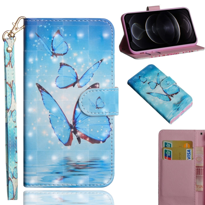 Patrón de pintura 3D Flip horizontal TPU + Funda de cuero PU con soporte y ranuras para tarjetas y billetera, For iPhone 12 mini, For iPhone 12 / 12 Pro, For iPhone 12 Pro Max, For Xiaomi Redmi 9, For Xiaomi Redmi 9A, For Xiaomi Redmi 9C               ...