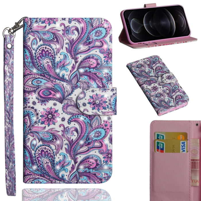 Patrón de pintura 3D Flip horizontal TPU + Funda de cuero PU con soporte y ranuras para tarjetas y billetera, For iPhone 12 mini, For iPhone 12 / 12 Pro, For iPhone 12 Pro Max, For Xiaomi Redmi 9, For Xiaomi Redmi 9A, For Xiaomi Redmi 9C               ...