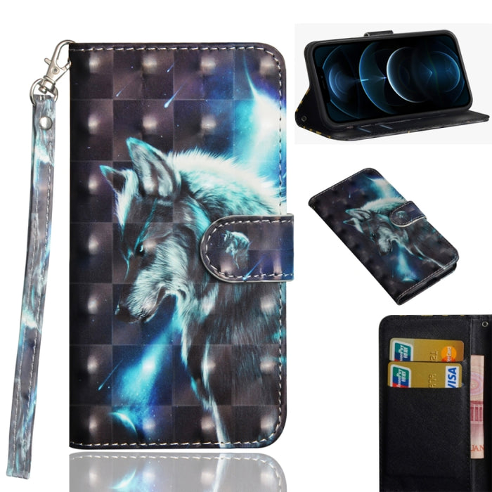 Patrón de pintura 3D Flip horizontal TPU + Funda de cuero PU con soporte y ranuras para tarjetas y billetera, For iPhone 12 mini, For iPhone 12 / 12 Pro, For iPhone 12 Pro Max, For Xiaomi Redmi 9, For Xiaomi Redmi 9A, For Xiaomi Redmi 9C               ...