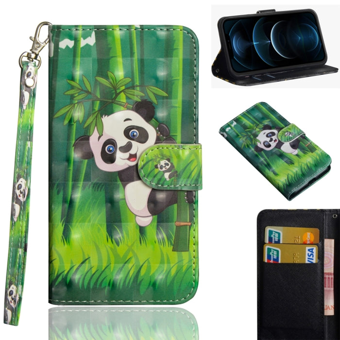 Patrón de pintura 3D Flip horizontal TPU + Funda de cuero PU con soporte y ranuras para tarjetas y billetera, For iPhone 12 mini, For iPhone 12 / 12 Pro, For iPhone 12 Pro Max, For Xiaomi Redmi 9, For Xiaomi Redmi 9A, For Xiaomi Redmi 9C               ...