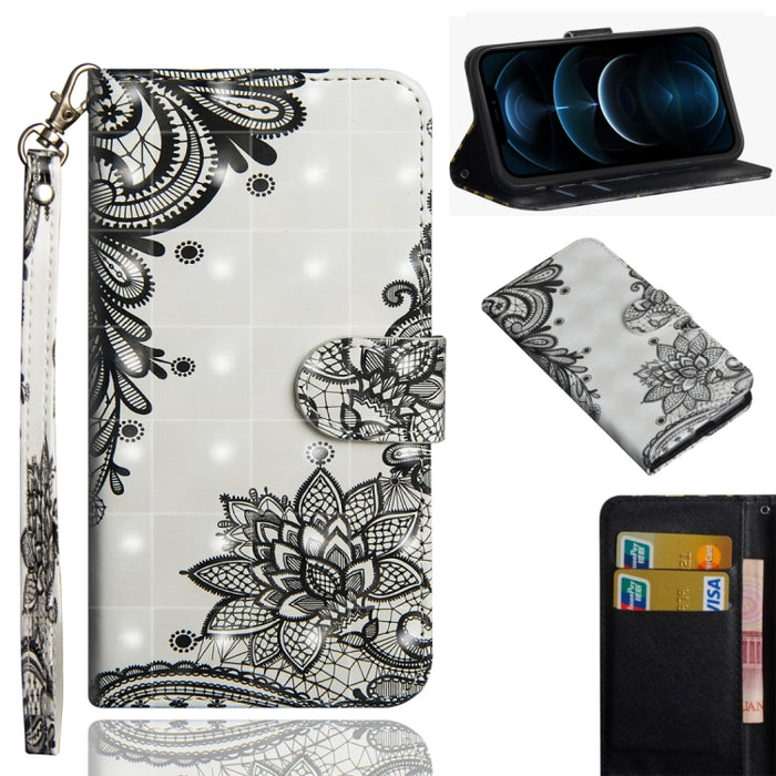 Patrón de pintura 3D Flip horizontal TPU + Funda de cuero PU con soporte y ranuras para tarjetas y billetera, For iPhone 12 mini, For iPhone 12 / 12 Pro, For iPhone 12 Pro Max, For Xiaomi Redmi 9, For Xiaomi Redmi 9A, For Xiaomi Redmi 9C               ...