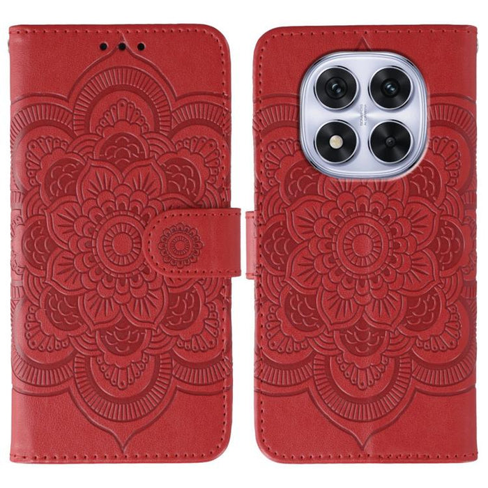 Funda de cuero para teléfono con estampado de mandala de sol, For Redmi 15C 5G / 4G EU 173mm, For Redmi 15 5G Global / 15 4G SEA, For Redmi 15 5G / 4G EU 171mm, For Redmi 15C 5G / 4G Global 171mm, For Redmi Turbo 4 Pro 5G / Poco F7                     ...