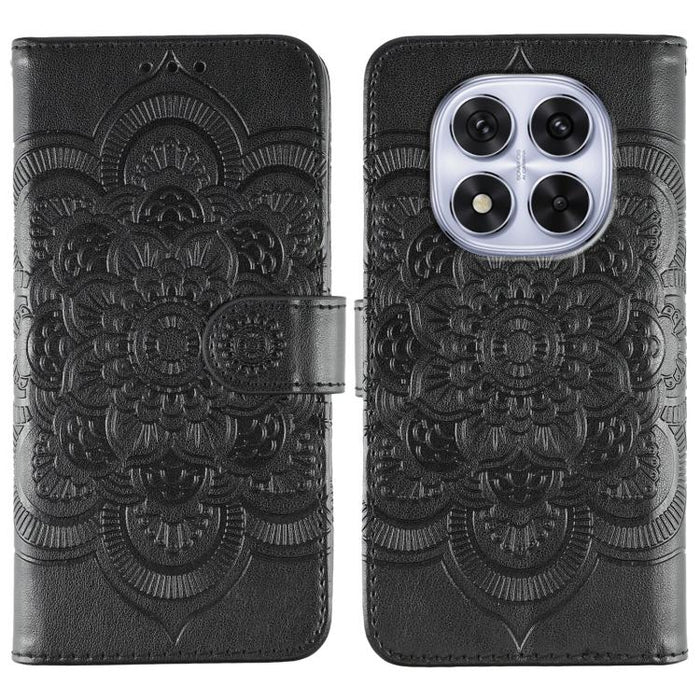 Funda de cuero para teléfono con estampado de mandala de sol, For Redmi 15C 5G / 4G EU 173mm, For Redmi 15 5G Global / 15 4G SEA, For Redmi 15 5G / 4G EU 171mm, For Redmi 15C 5G / 4G Global 171mm, For Redmi Turbo 4 Pro 5G / Poco F7                     ...