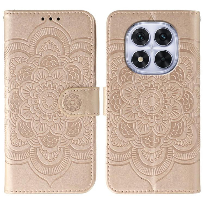 Funda de cuero para teléfono con estampado de mandala de sol, For Redmi 15C 5G / 4G EU 173mm, For Redmi 15 5G Global / 15 4G SEA, For Redmi 15 5G / 4G EU 171mm, For Redmi 15C 5G / 4G Global 171mm, For Redmi Turbo 4 Pro 5G / Poco F7                     ...