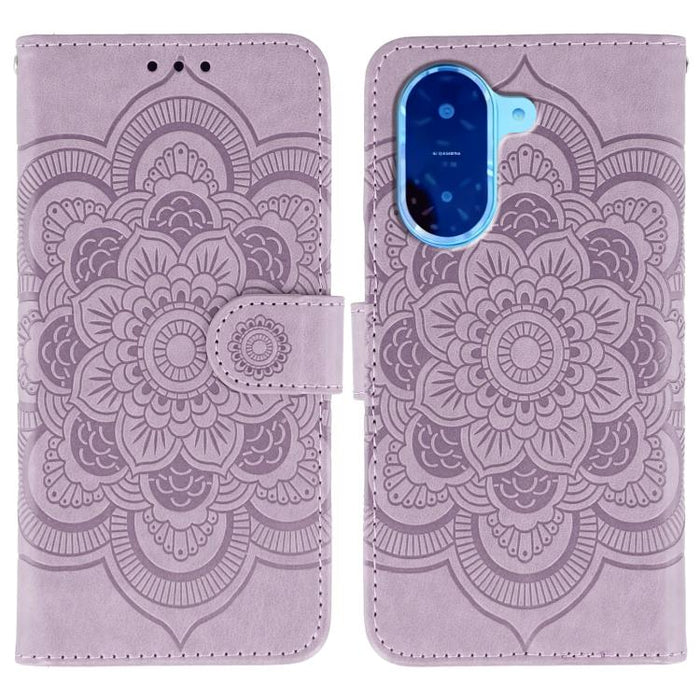 Funda de cuero para teléfono con estampado de mandala de sol, For Redmi 15C 5G / 4G EU 173mm, For Redmi 15 5G Global / 15 4G SEA, For Redmi 15 5G / 4G EU 171mm, For Redmi 15C 5G / 4G Global 171mm, For Redmi Turbo 4 Pro 5G / Poco F7                     ...